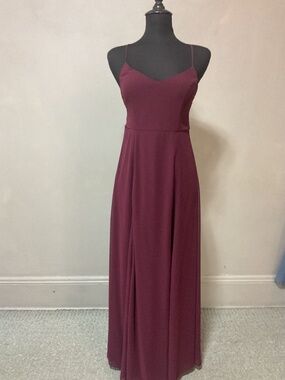 NWT WINE CHIFFON BILL LEVKOFF GOWN SIZE 12